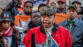 The mother of Eric Garner, Gwen Carr sharing words of...