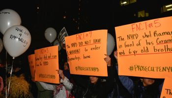 Overnight vigil at One Police Plaza for the NYPD shooting...