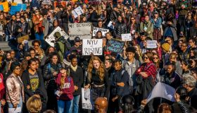About a thousand students at New York University walked out...
