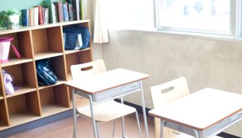 Empty Desks in a Classroom