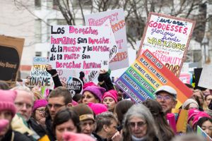 Demonstrators At Women's March on Washington