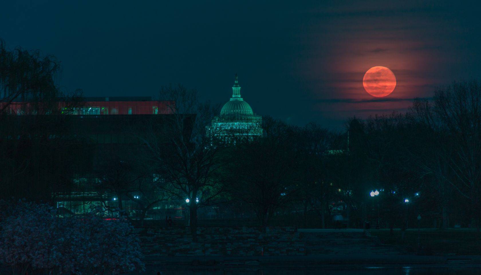 City Lit Up At Night