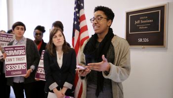 Sexual Assault Survivors Protest Outside Jeff Sessions's Office