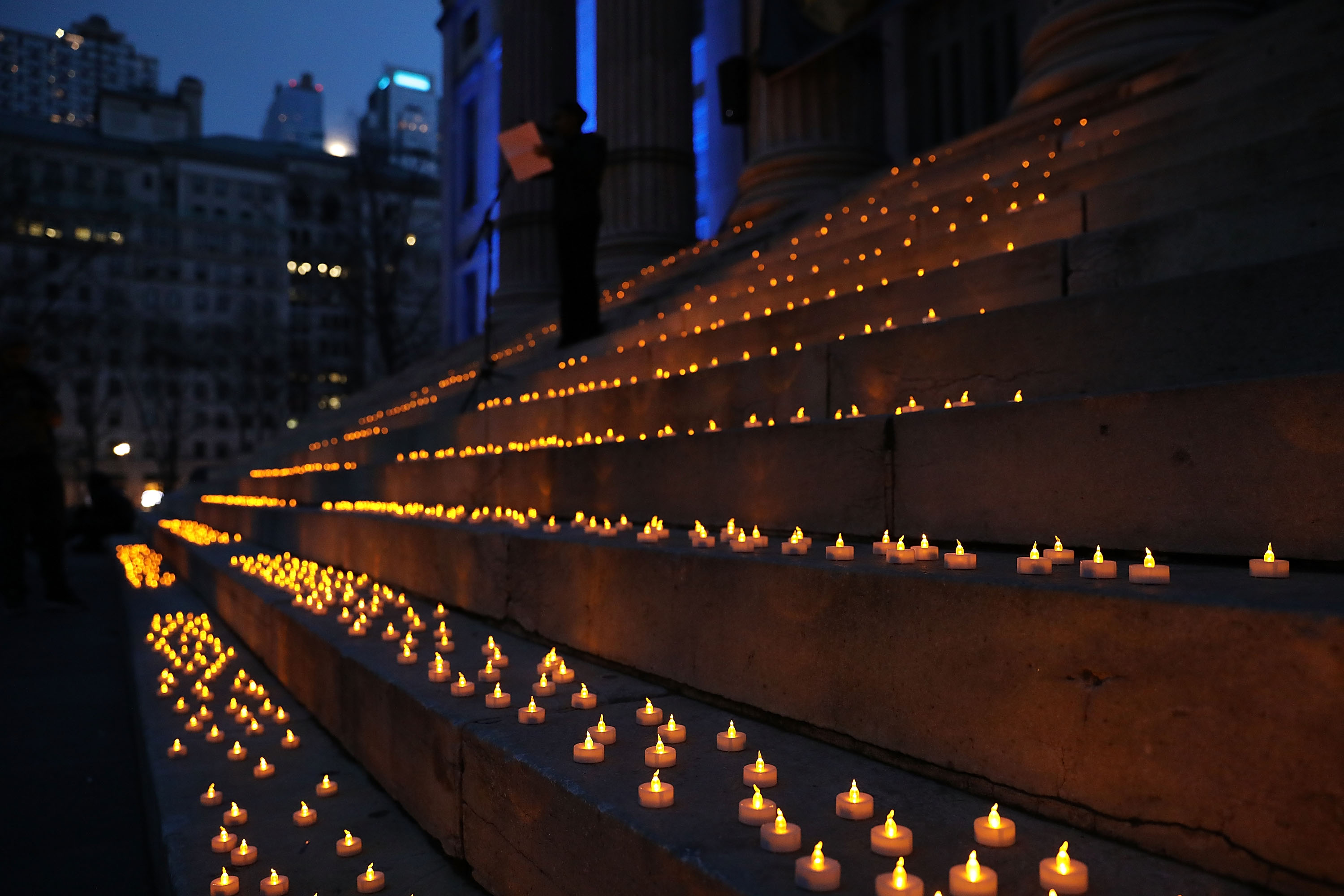 Brooklyn Activists Hold Vigil To Protest Immigration Ban And Border Wall