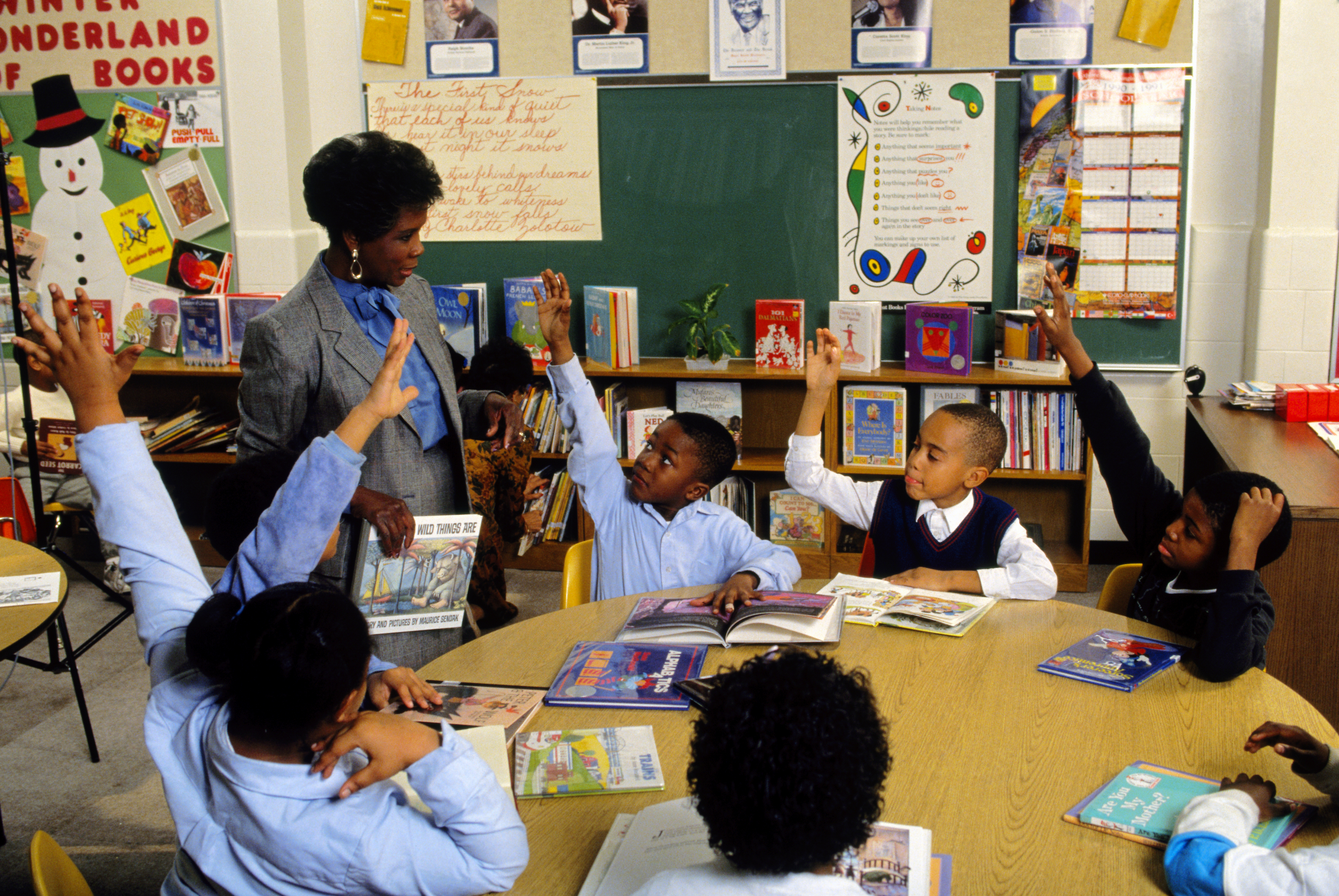 Principal Visiting Students at Corporate Community School