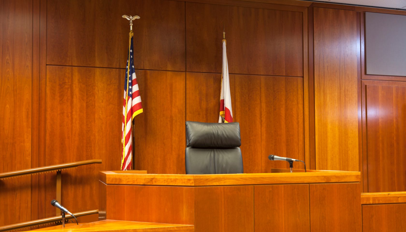 Courtroom Witness Stand and Bench