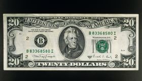 20 dollars banknote...