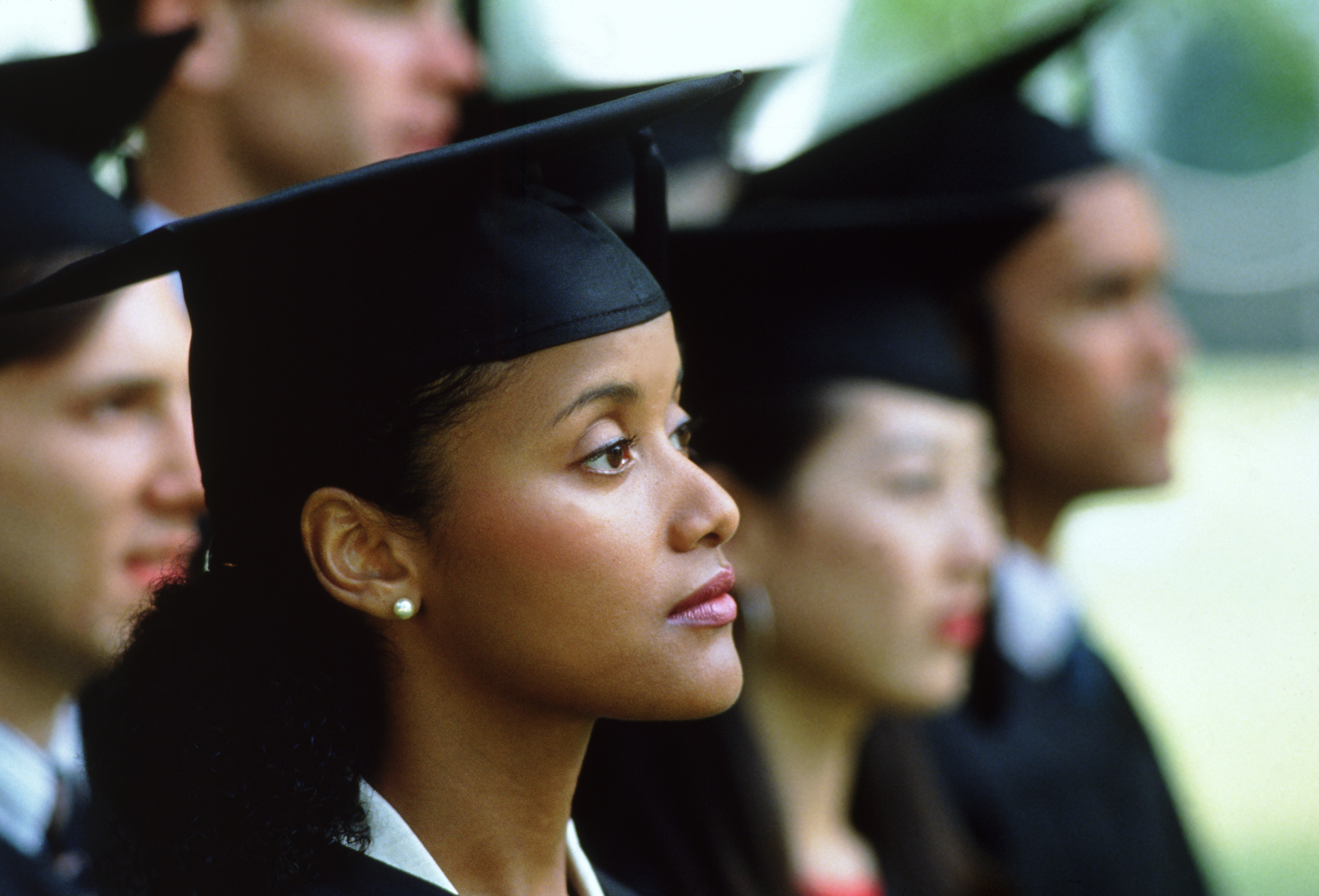 Graduates during commencement ceremony