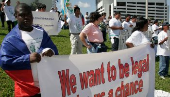 Miami, Bayfront Park, immigrants rights protest