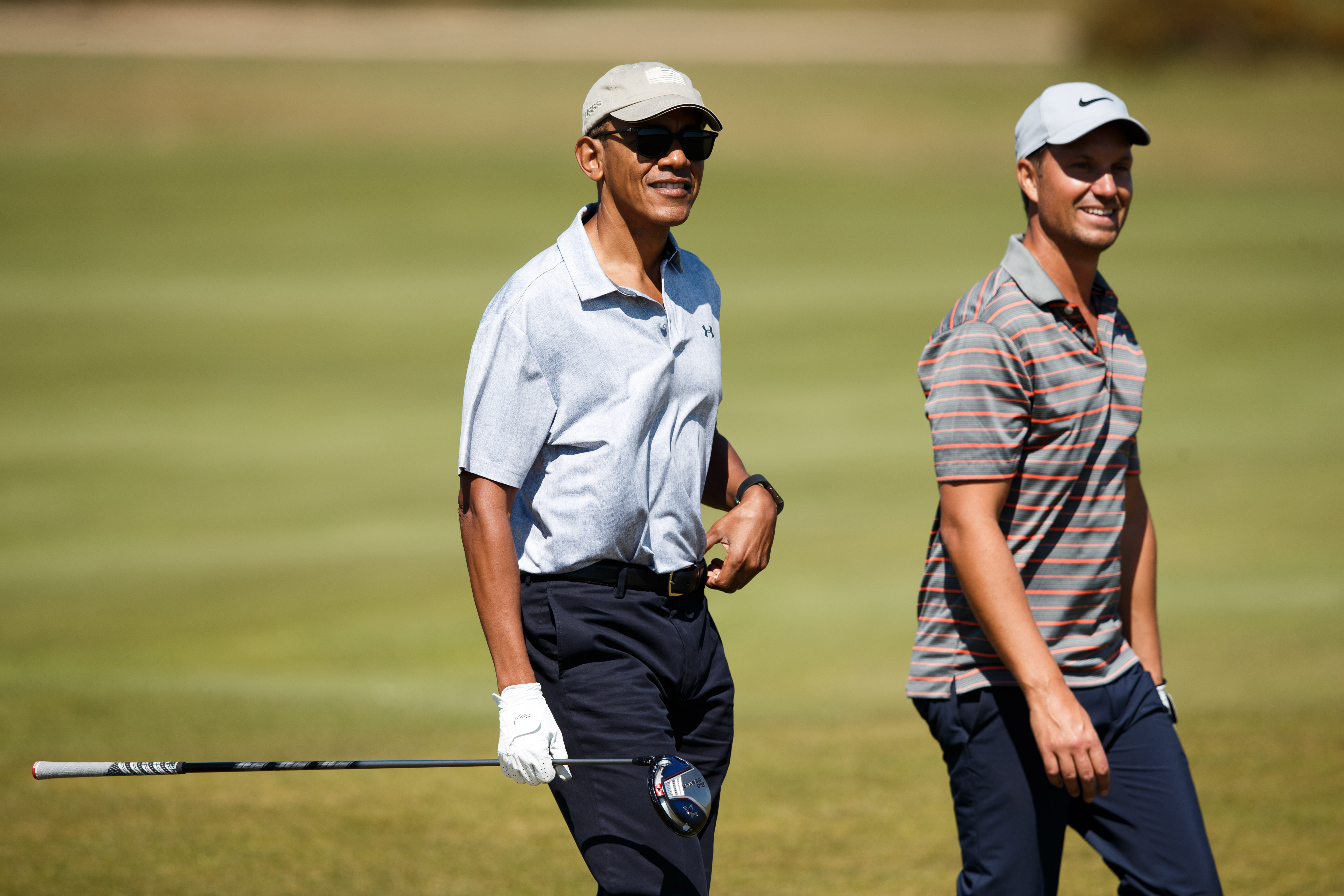 Former President Obama Plays Golf in St Andrews
