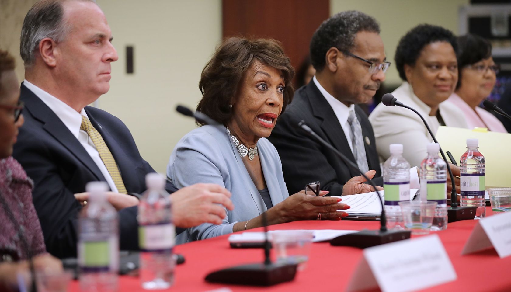 Democrats Representatives Hold News Conference On Program Cut In Trump's Budget