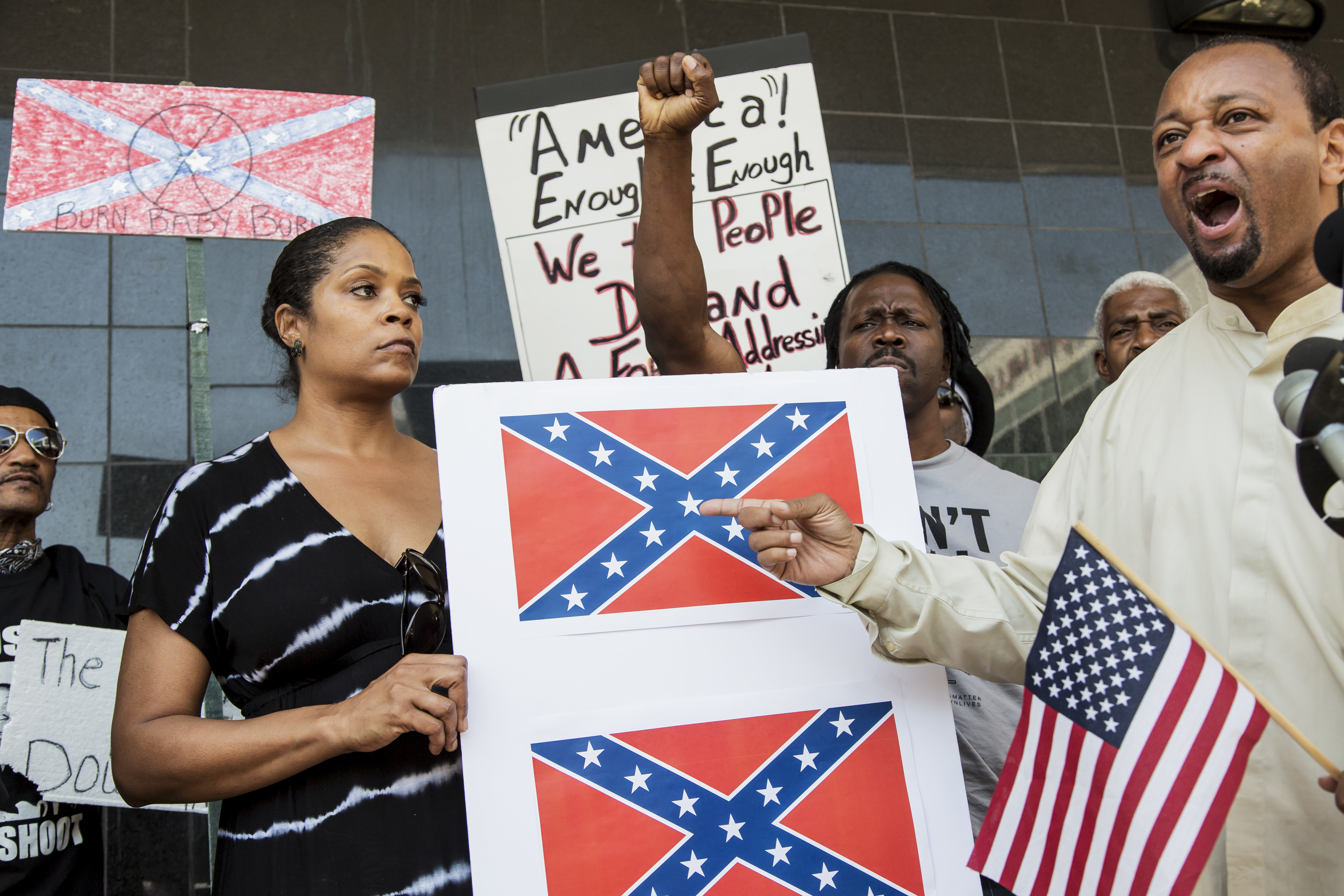 Confederate Flag Burn