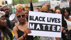 Black Lives Matter Solidarity March Held In Brixton