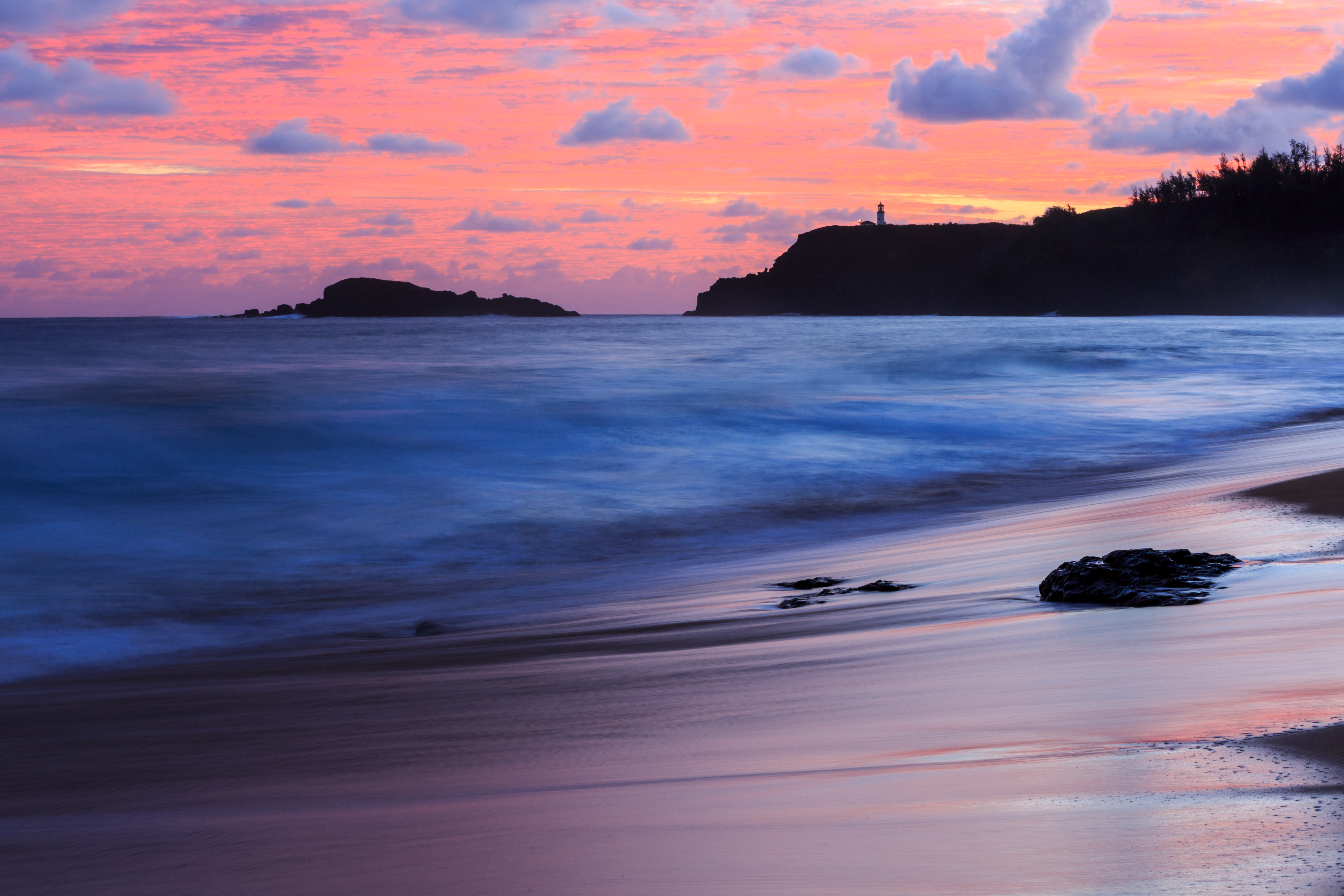 Moonlight Blues-- Pink Sky at Secrets Beach