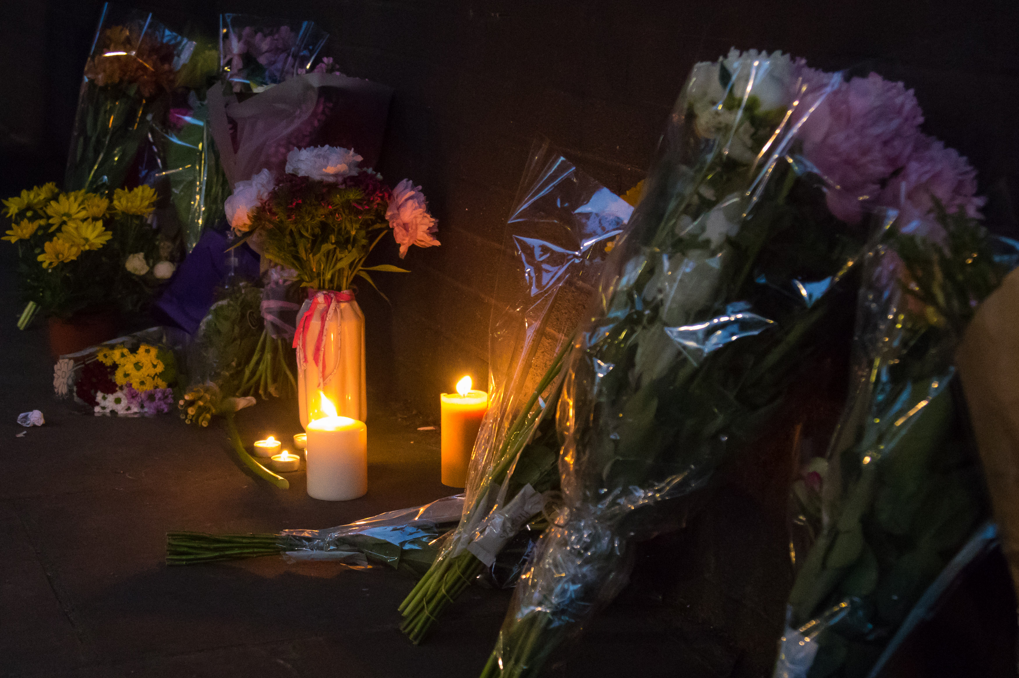 Grenfell Neighbours Gather For Night Vigil Near Scene Of Tower Fire Disaster