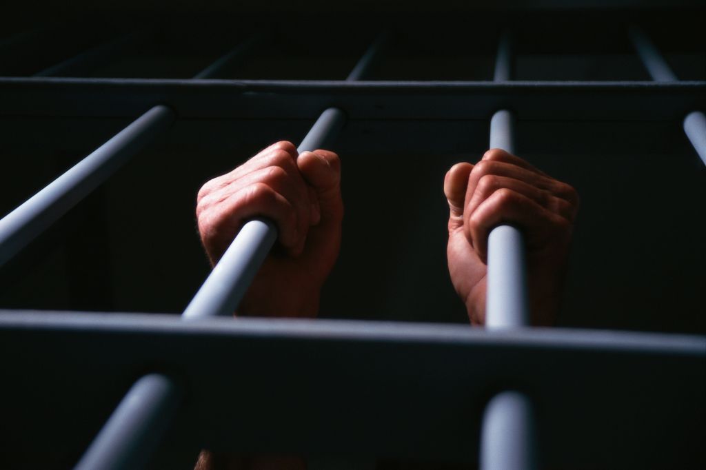 Prisoner Hands Grasp Bars