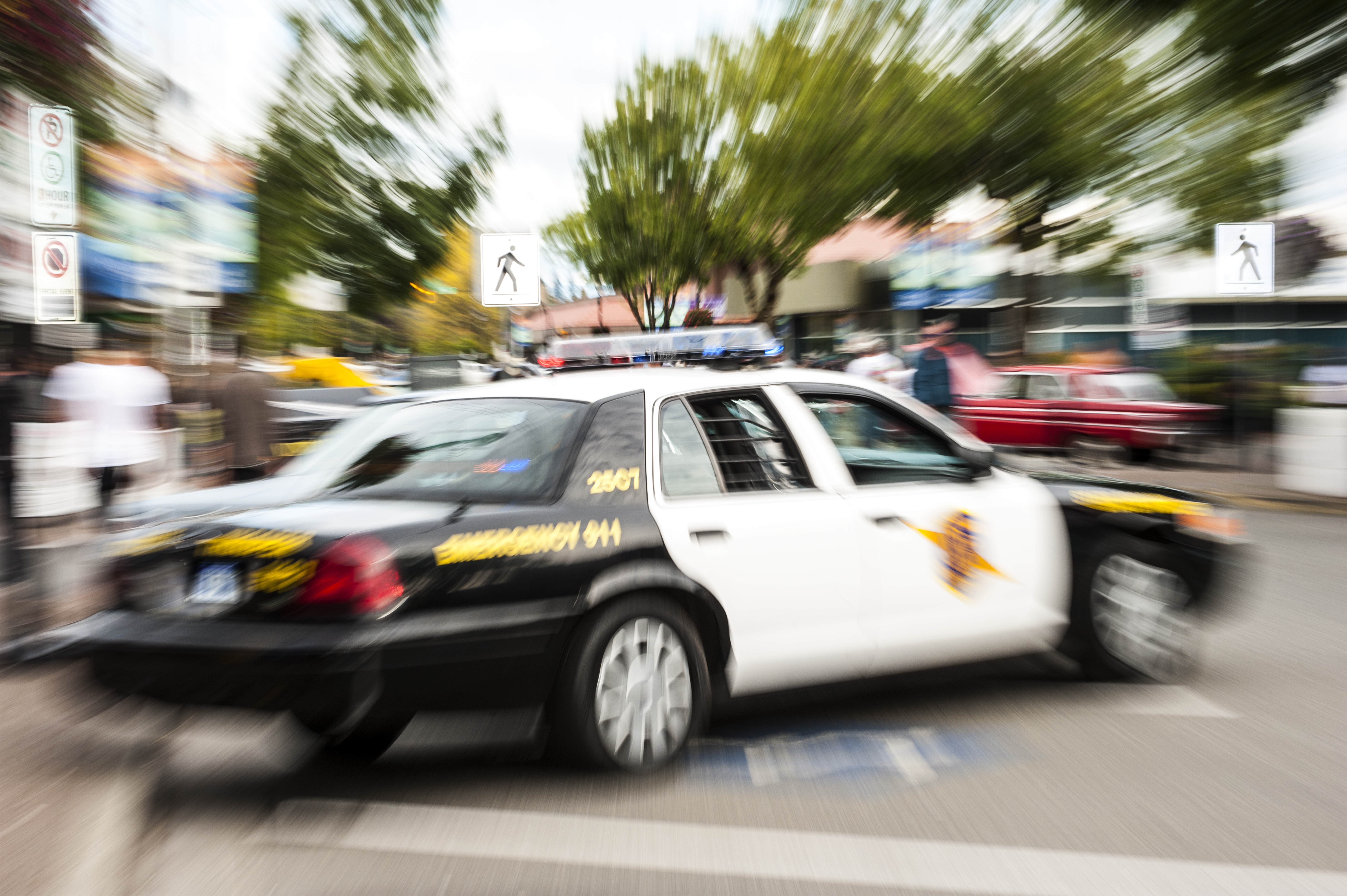 Zoom Abstract of Police Car