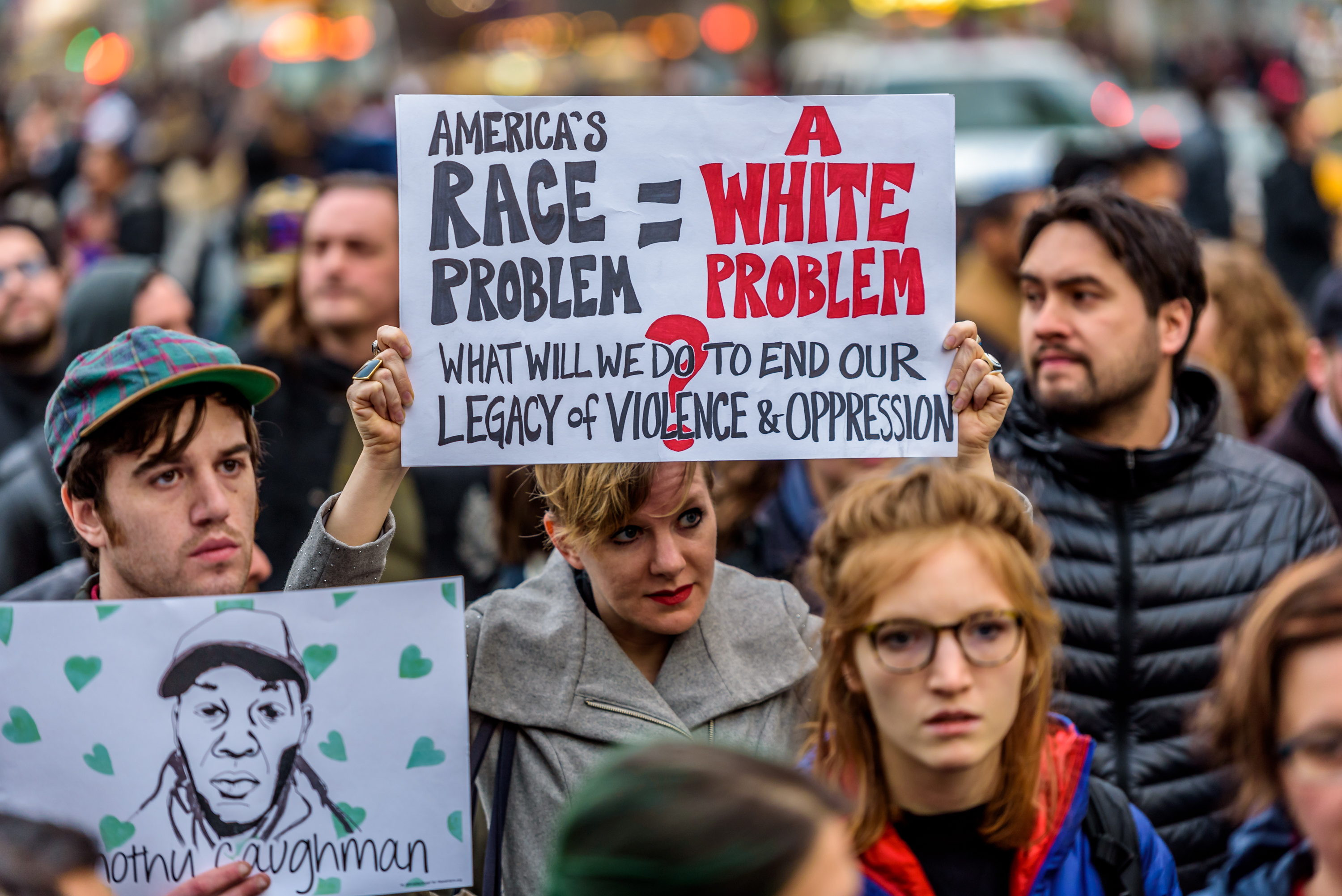 A crowd of about 300 people gathered in Union Square on the...
