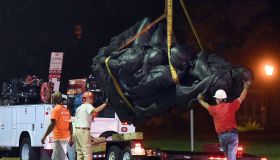 Confederate monuments taken down in Baltimore overnight
