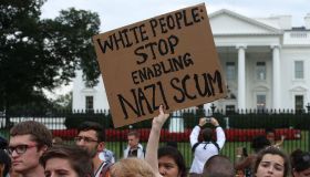 Anti-Trump Demonstrators Protest Outside White House