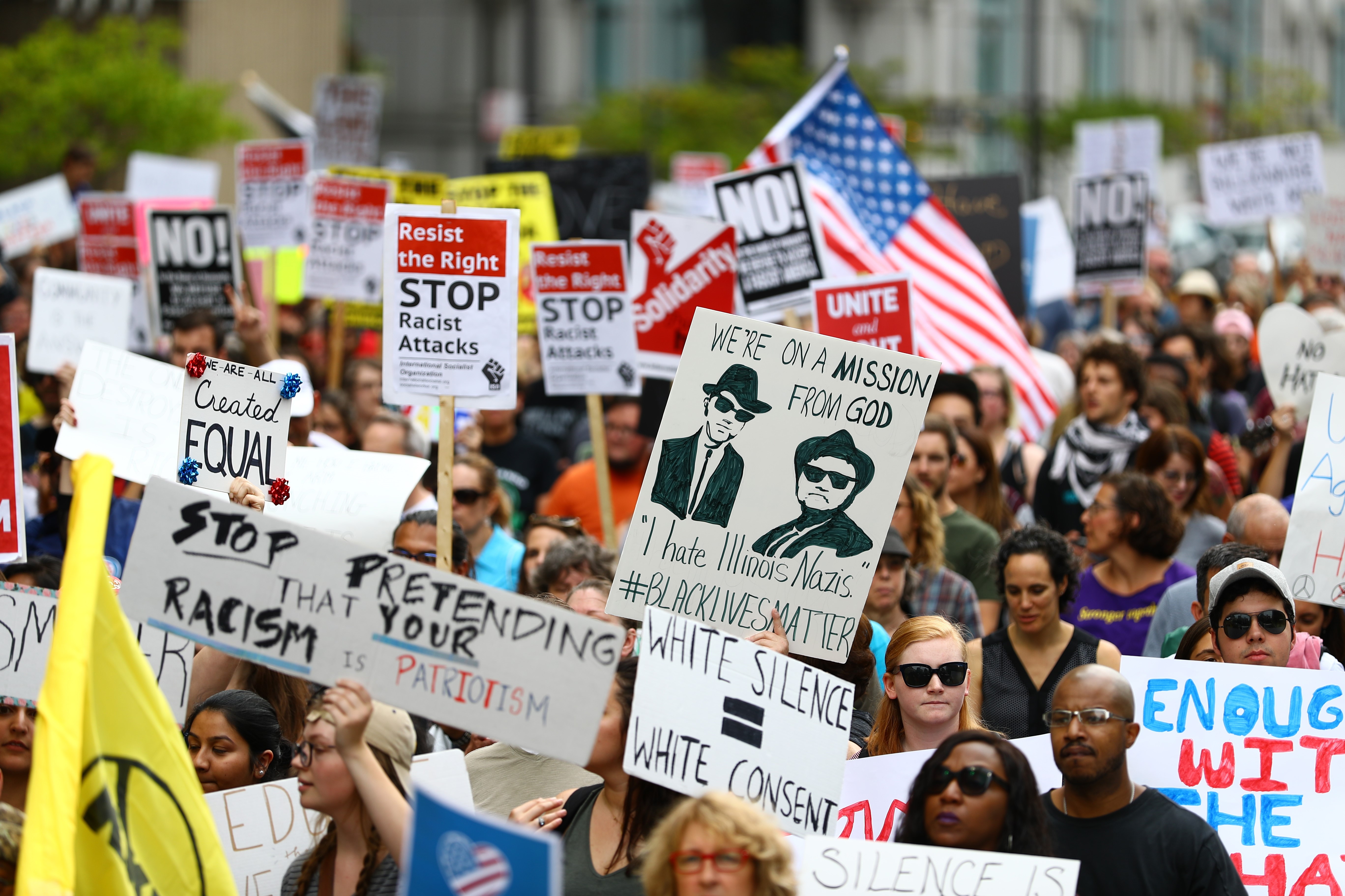Protest Against Racism and Hate in Chicago