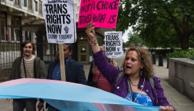 Protest Against Donald Trump's Transgender Military Ban In London