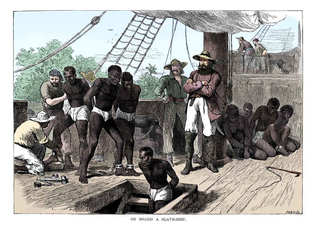 Captives Being Brought On Board A Slave Ship On The West Coast Of Africa (Slave Coast) C1880