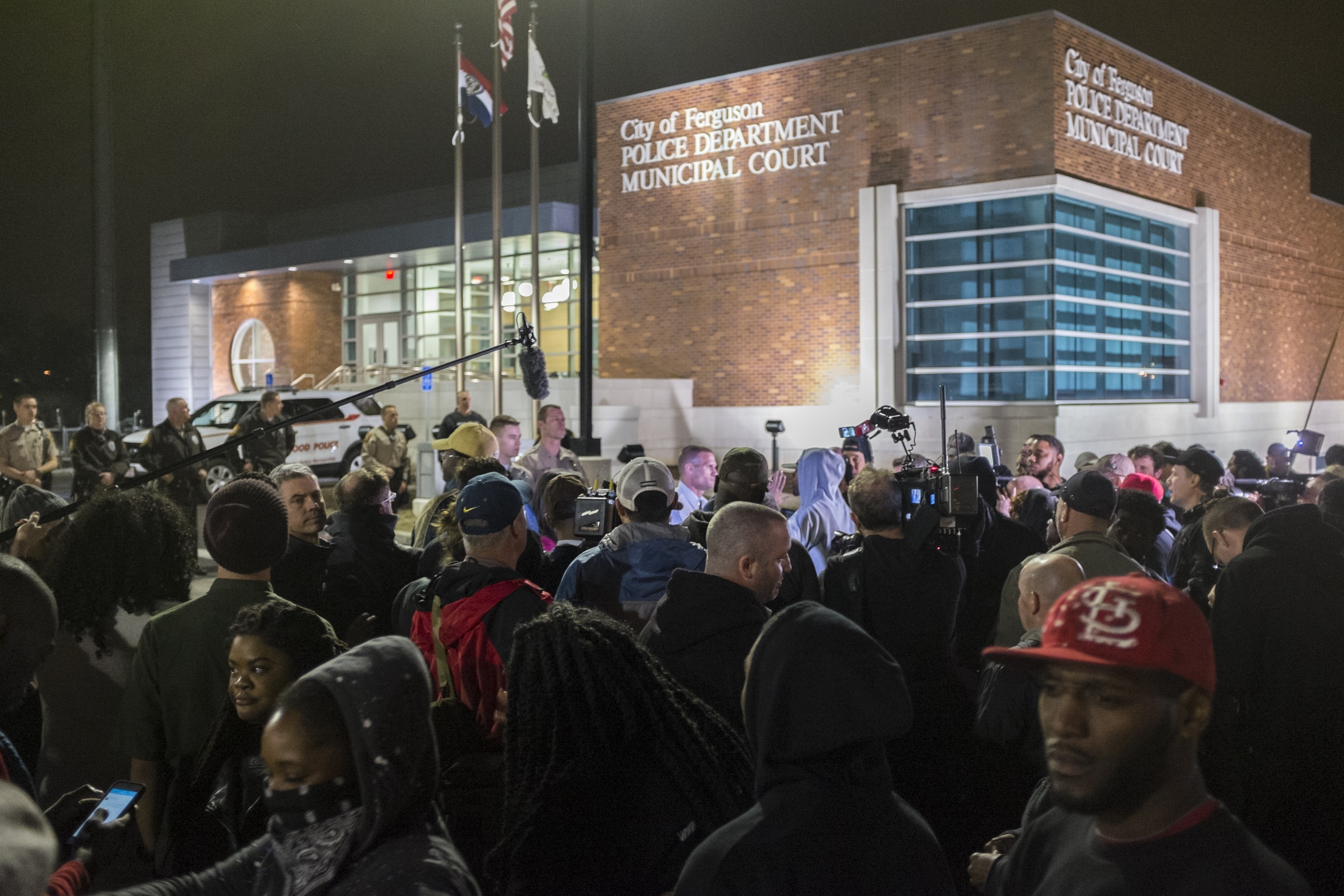 Protests at Ferguson Police Department