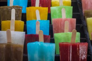 Close-Up Of Multi Colored Ice Cream