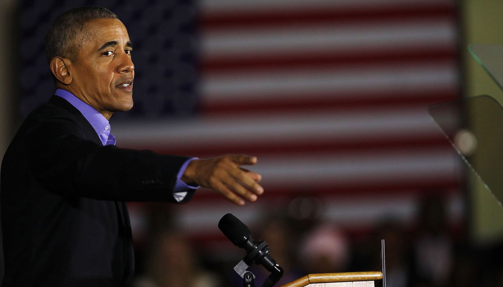 Obama Returns To Campaign Trail At Rally For NJ Gubernatorial Candidate