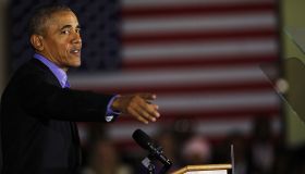 Obama Returns To Campaign Trail At Rally For NJ Gubernatorial Candidate