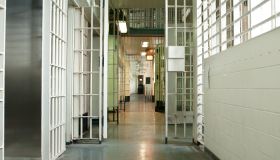 View of empty corridor in prison