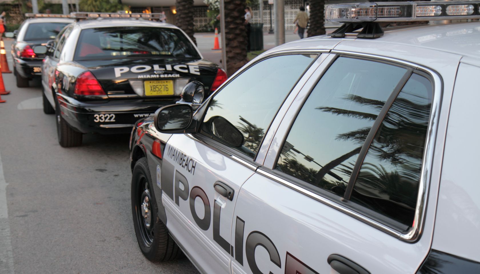 Police cars.