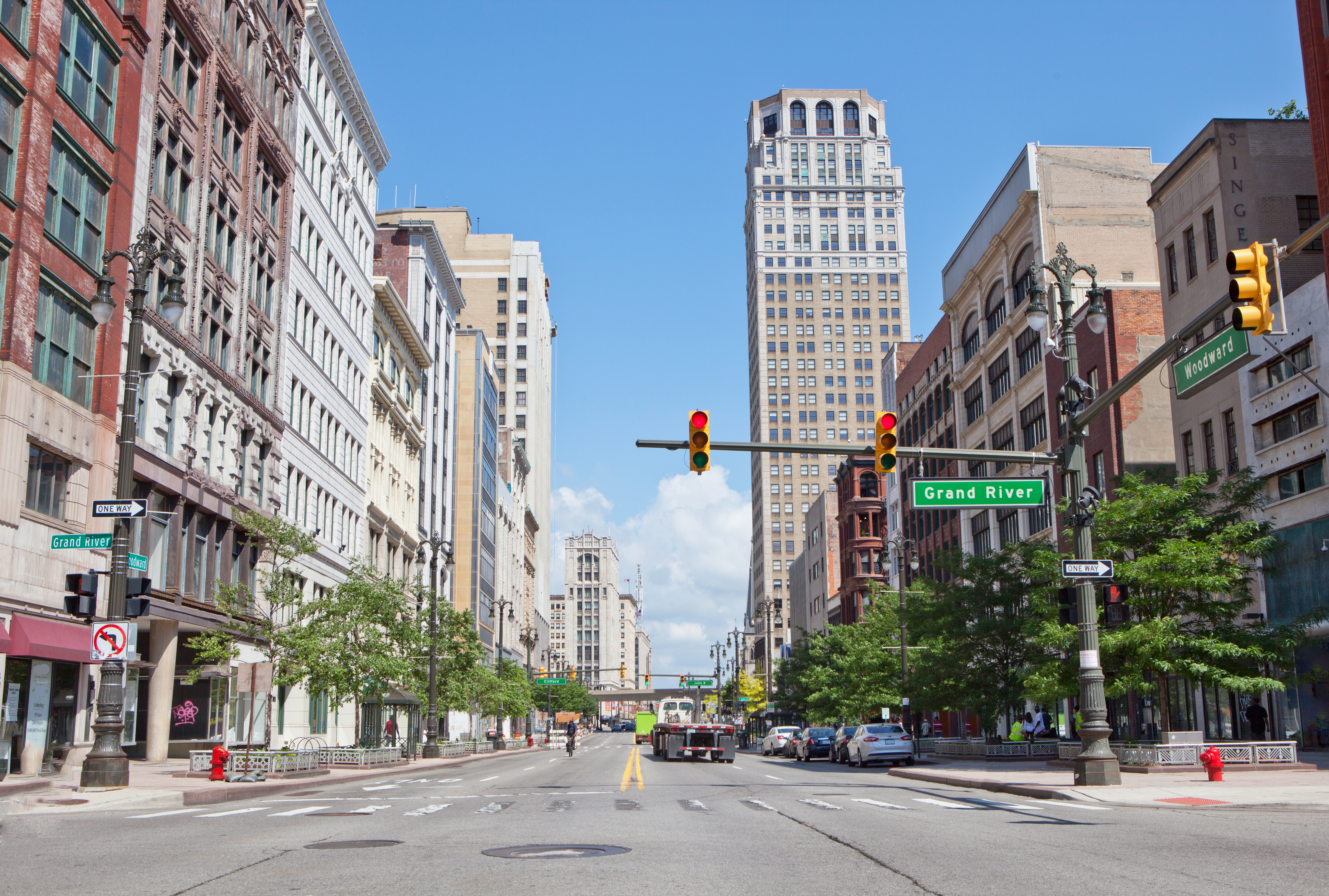 Woodward Avenue, downtown Detroit
