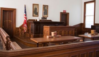 Courtroom in Courthouse State Historic Park.