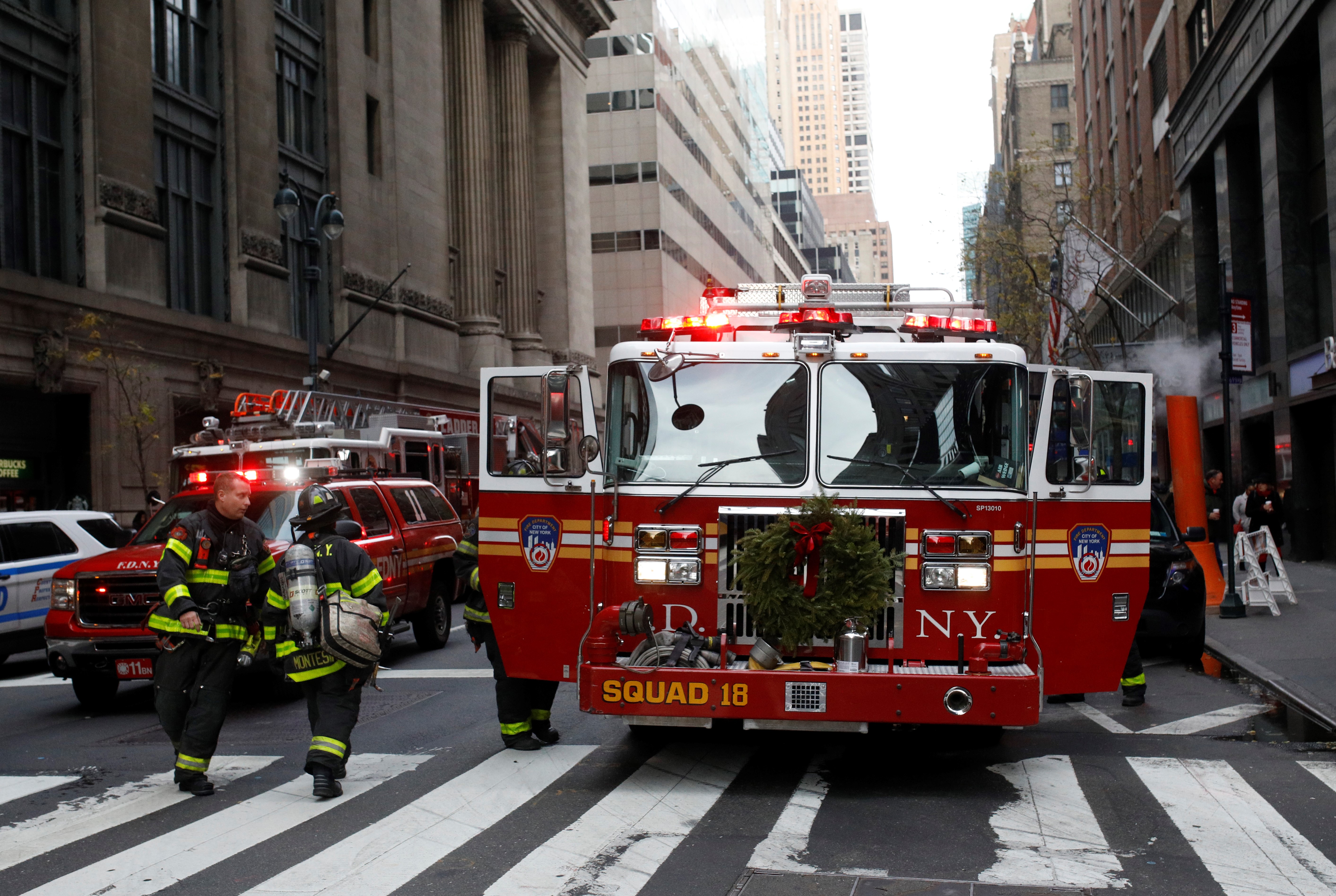 Fire broke out at a skyscraper in New York