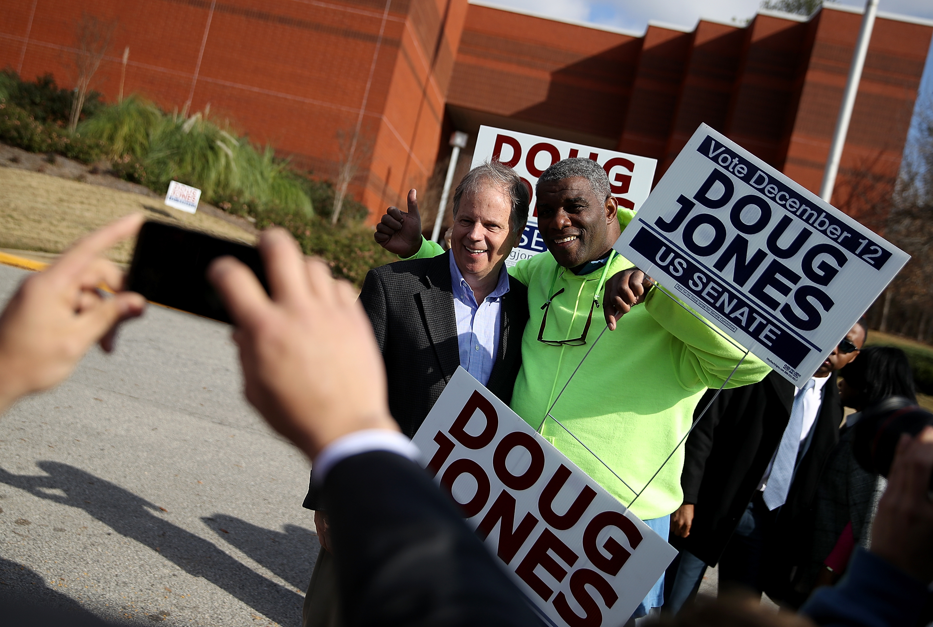 Alabama Senate Candidate Doug Jones Greets Voters On Election Day