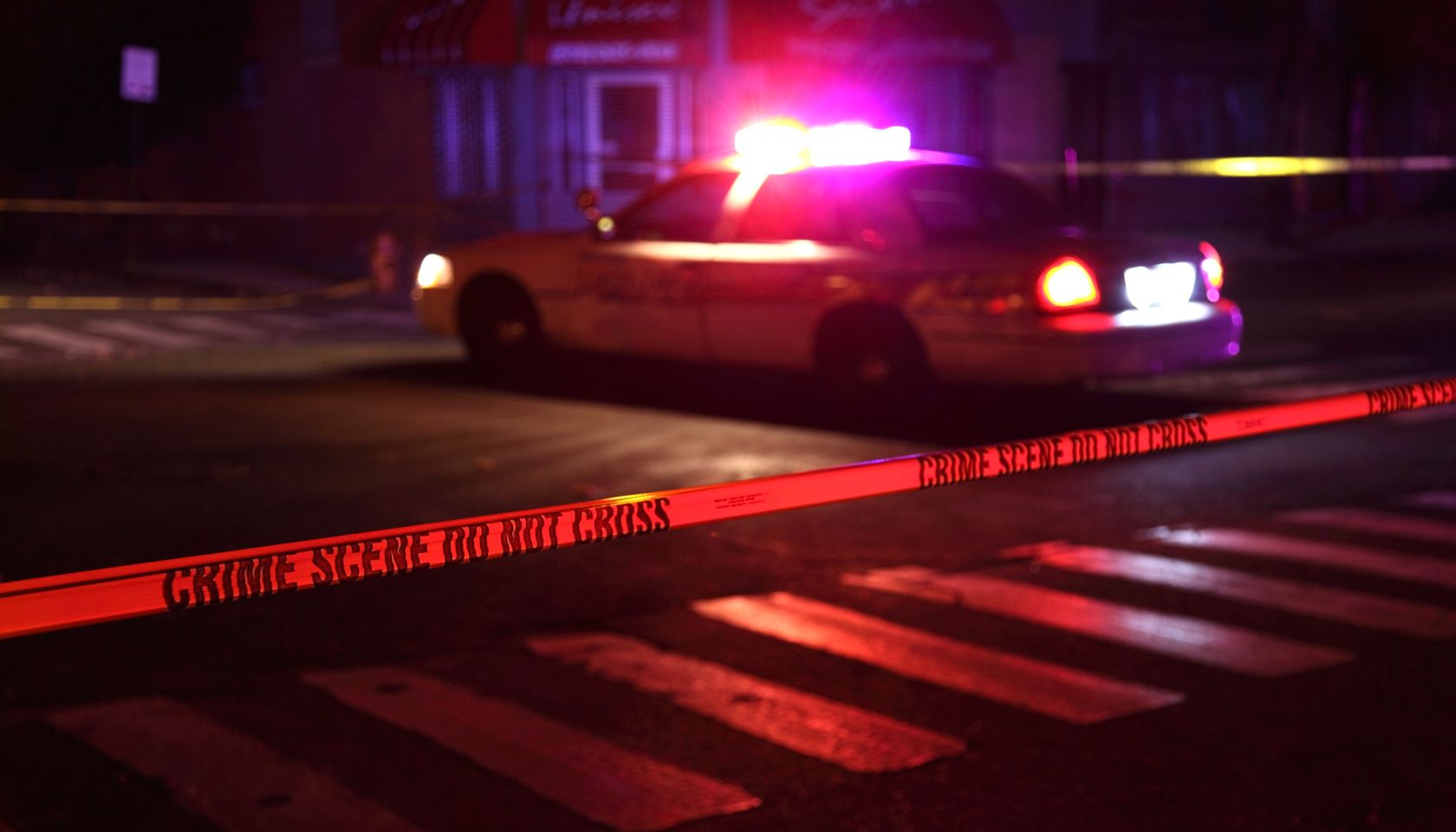 Crime Scene with Police Car