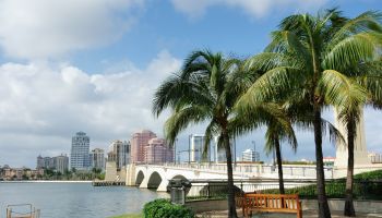 West Palm Beach cityscape viewed across Intracoastal Waterway