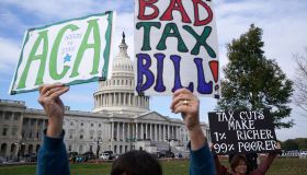 Congressional Democrats Speak At Rally Protesting GOP Tax Bill On Capitol Hill