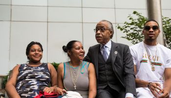 Rev. Al Sharpton And Family Of Police Chokehold Death Victim Eric Garner Brief The Media After Meeting With DOJ Officials