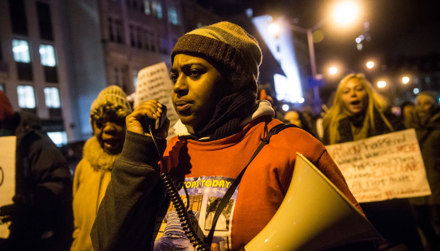 Daughter Of Eric Garner Leads Protest March In Staten Island