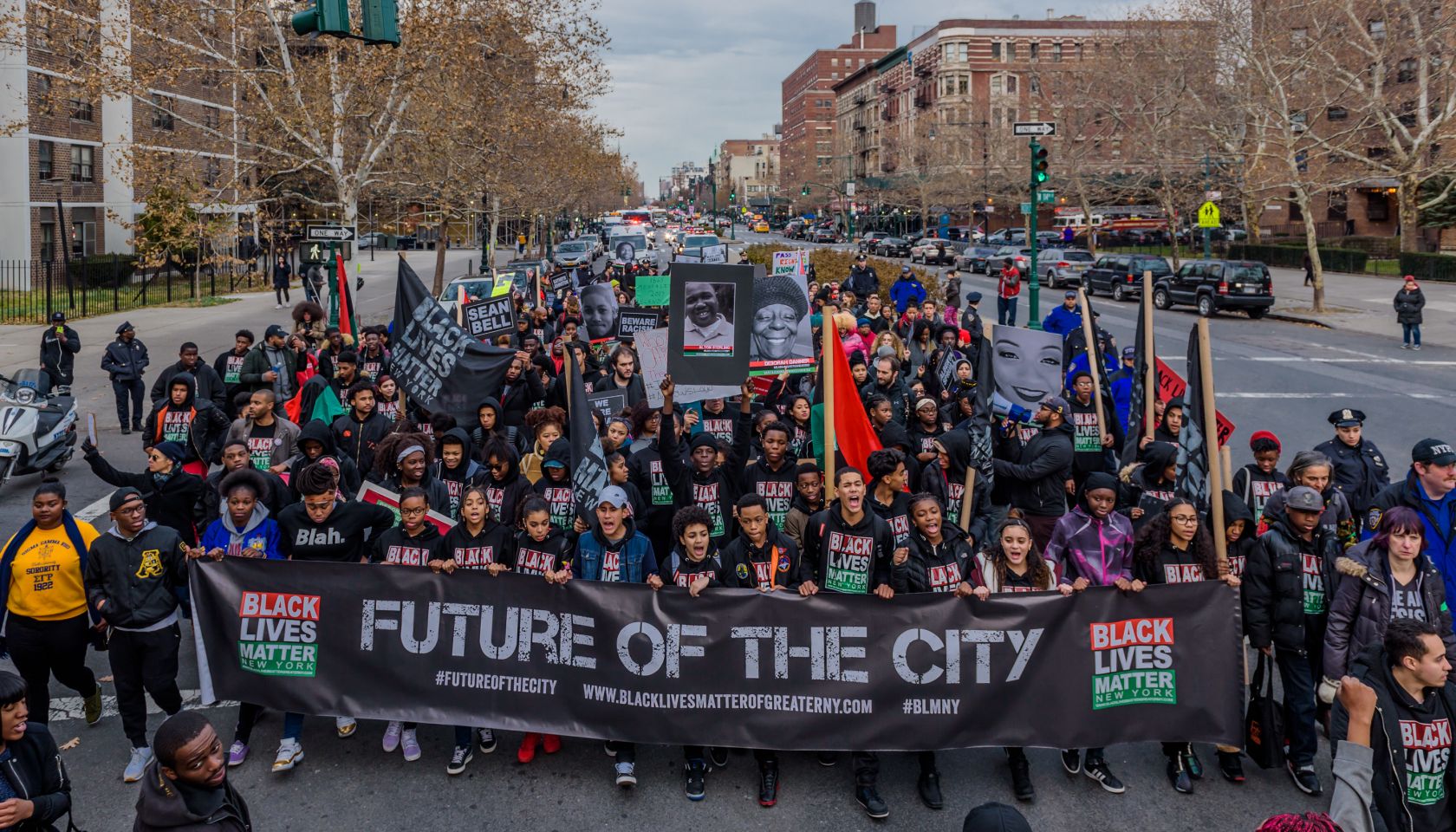 Students from South Bronx Community Charter High School with...