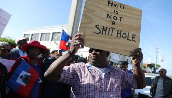 Haitian Community Activists Protest President Trump's Recent Offensive Comments Near Mar-a-Lago