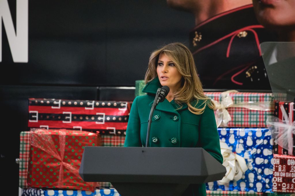 Melania Trump Helps Box Toys For Marine Corps Toys For Tots Campaign