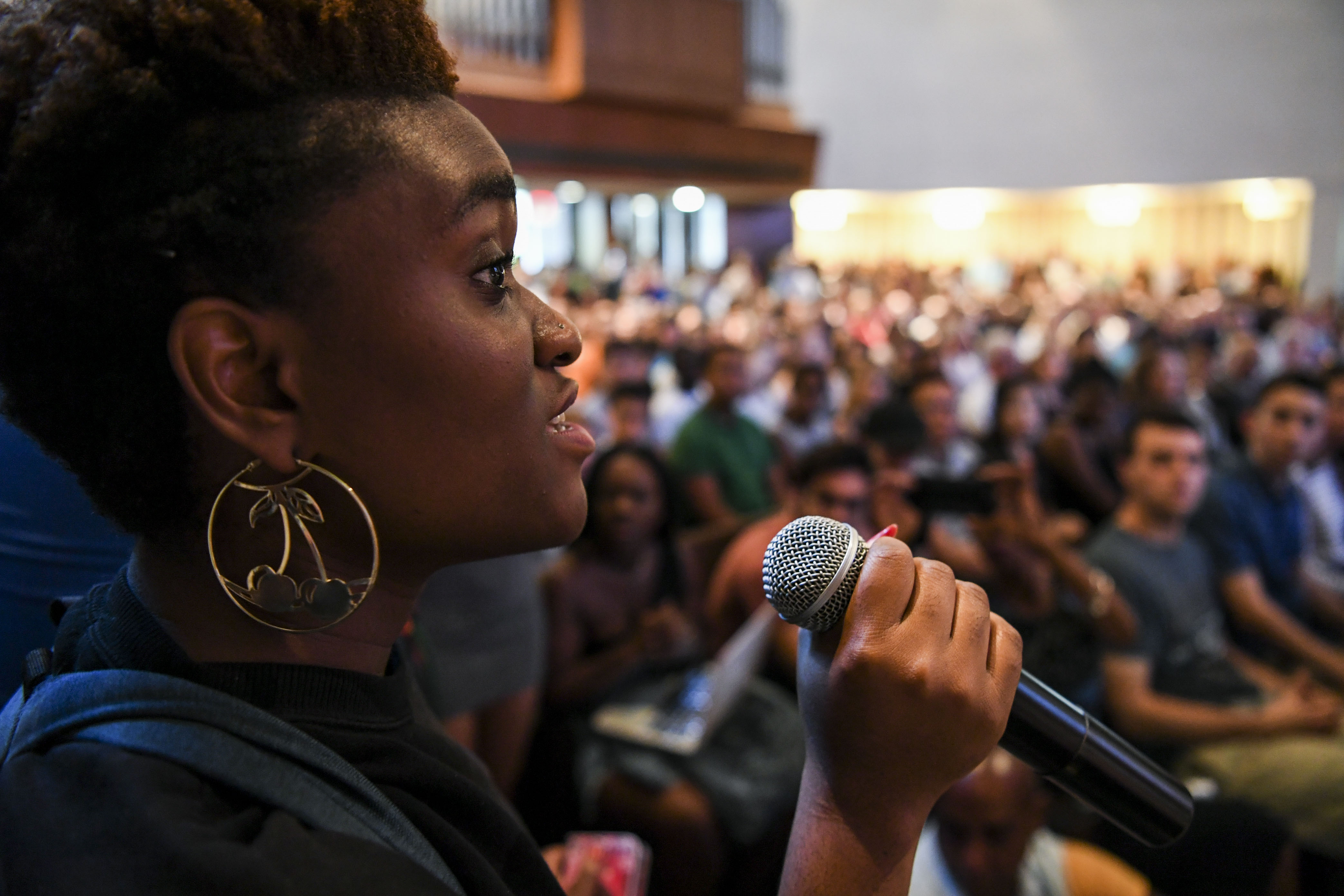 Meeting at American University about racist posters