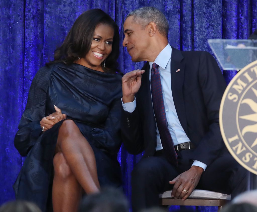 Barack And Michelle Obama Attend Portrait Unveiling At Nat'l Portrait Gallery