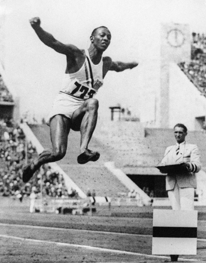 Jesse Owens At The 1936 Olympic Games In Berlin