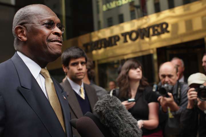 Herman Cain Meets With Donald Trump In New York