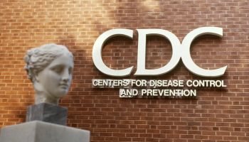 The Center for Disease Control and Prevention (CDC) in Atlanta, Georgia, with a bust of Hygiea, the Greek goddess of health.